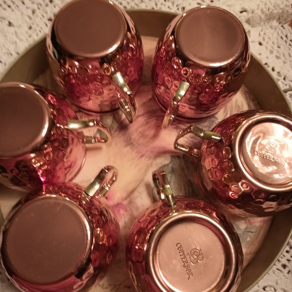 6 Moscow Mules Copper/Stainless Steel - Picture 1 of 6